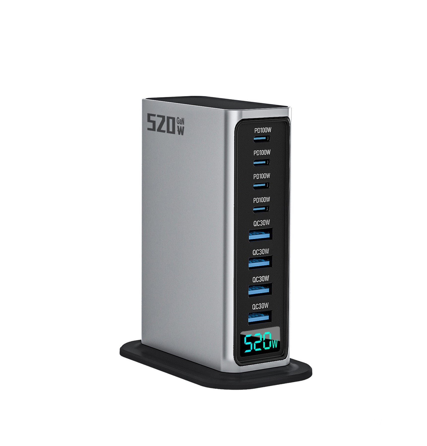 520W GaN Multi-Port Desktop Charger | Fast Charging Station for Apple Laptop, Tablet & Phone