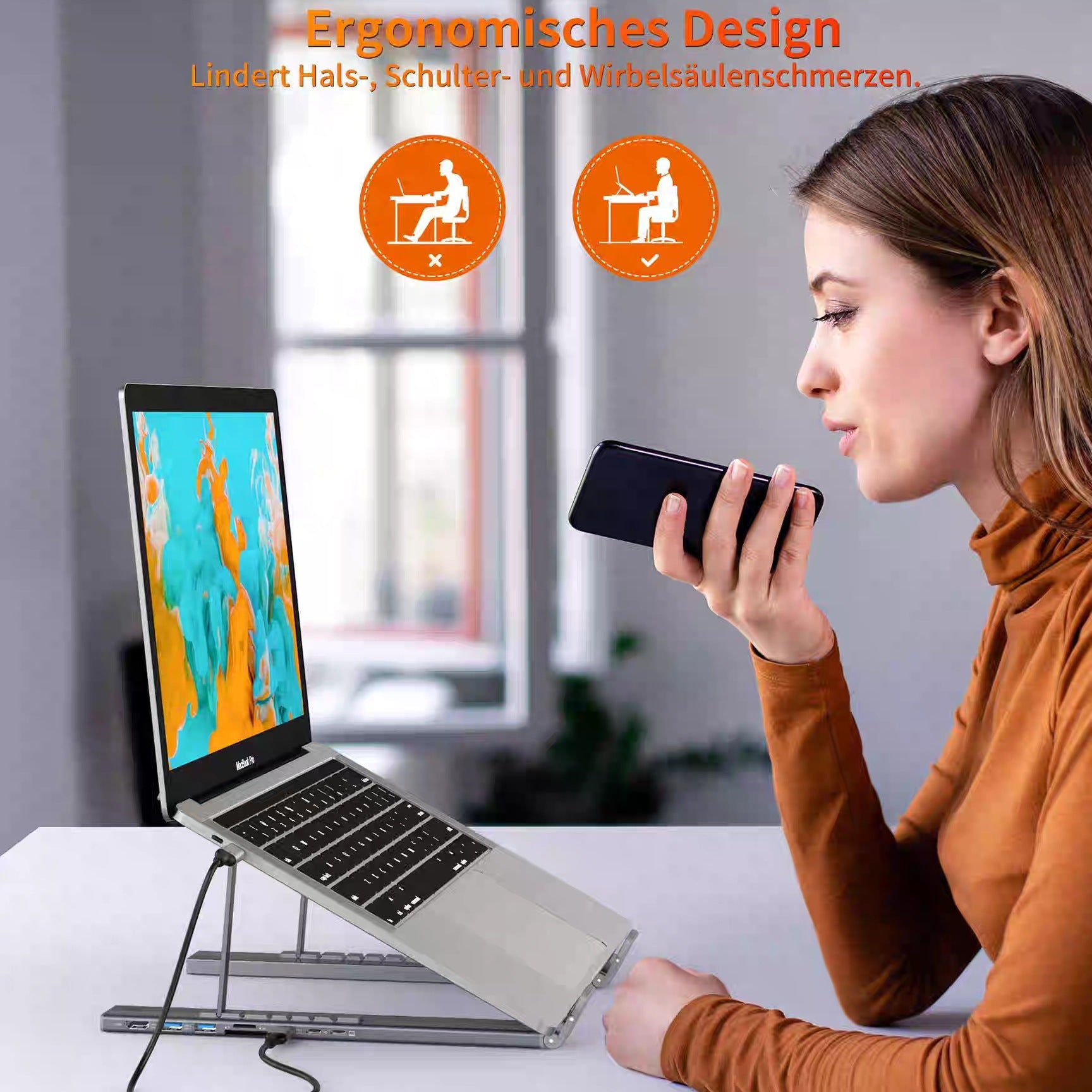 Multifunctional Typec Laptop Stand Docking Station USB Desktop Docking Station Mobile Phone Tablet Support Stand