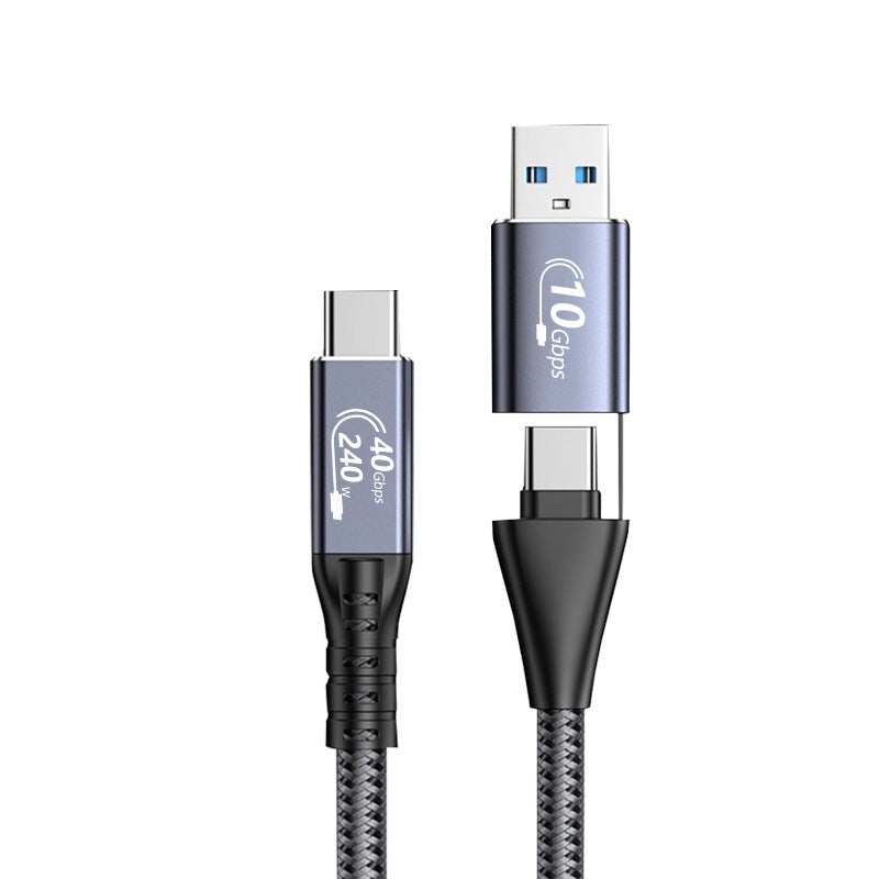 40Gbps Full-Function USB4 / Thunderbolt Cable – 8K Video, 240W PD Fast Charging, Tinned Copper Shielding