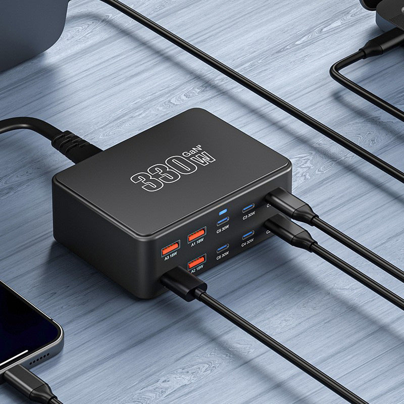330W GaN charger 20V5A mobile phone tablet notebook universal desktop fast charging charging station with multiple ports