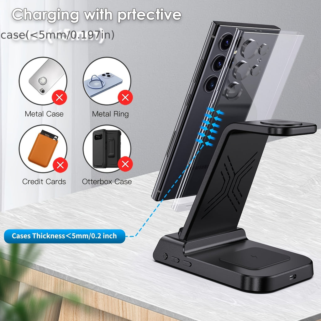 3-in-1 Fast Wireless Charging Station