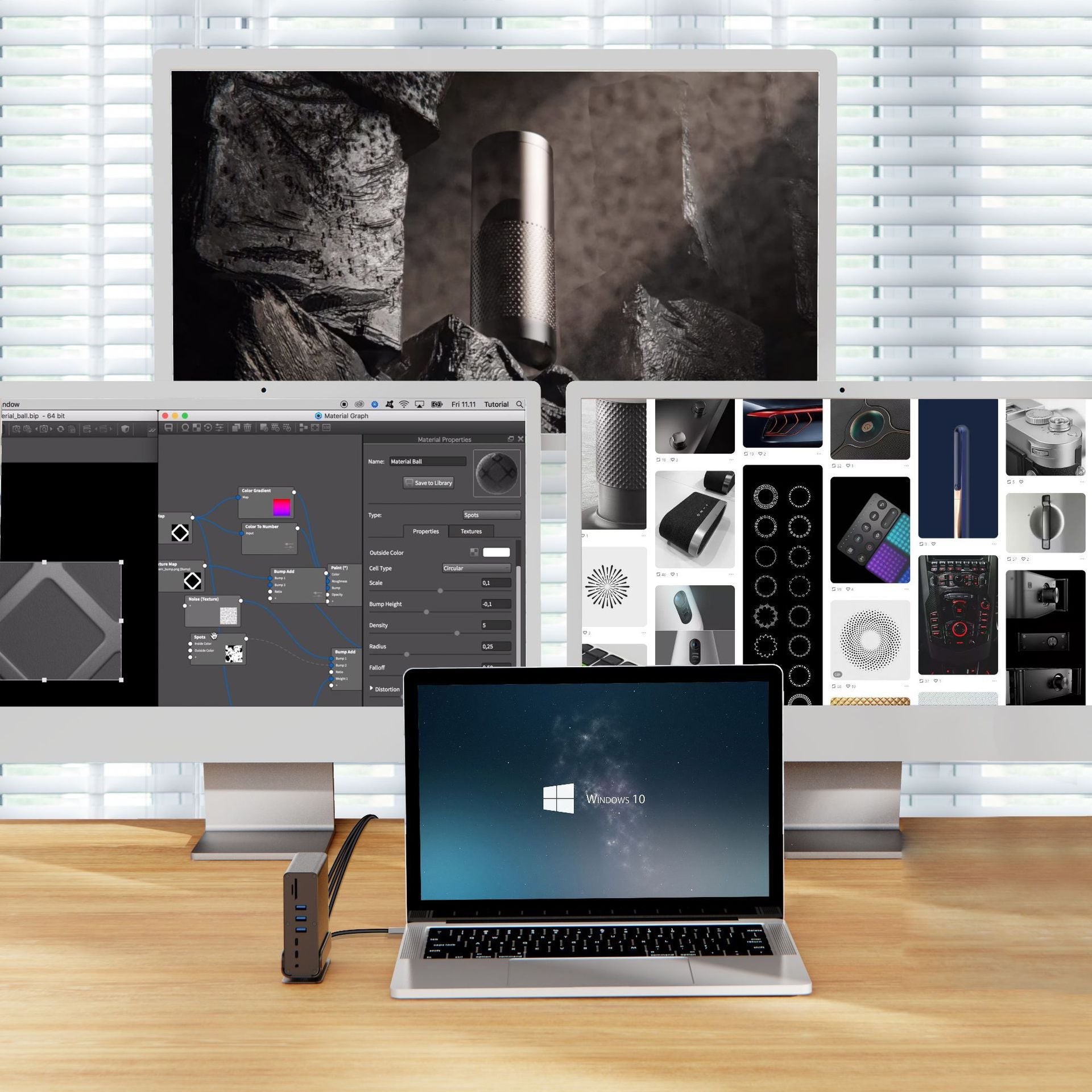 Type-C docking station 15-in-1 compatible with Thunderbolt 4 Gigabit Ethernet port desktop vertical USB multi-interface splitter