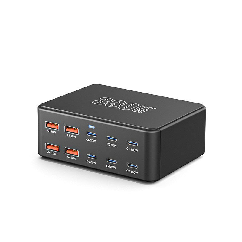330W GaN charger 20V5A mobile phone tablet notebook universal desktop fast charging charging station with multiple ports
