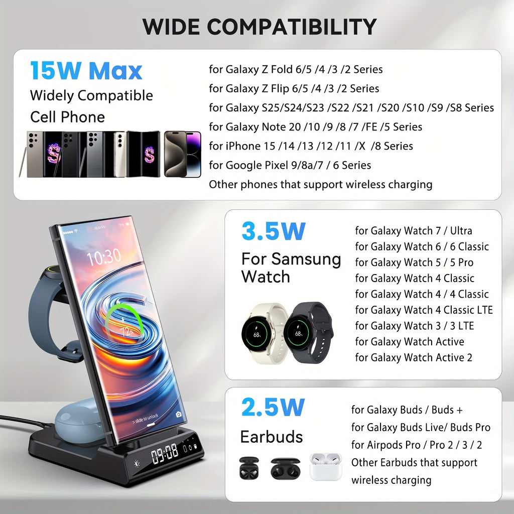 3-in-1 Fast Wireless Charging Station