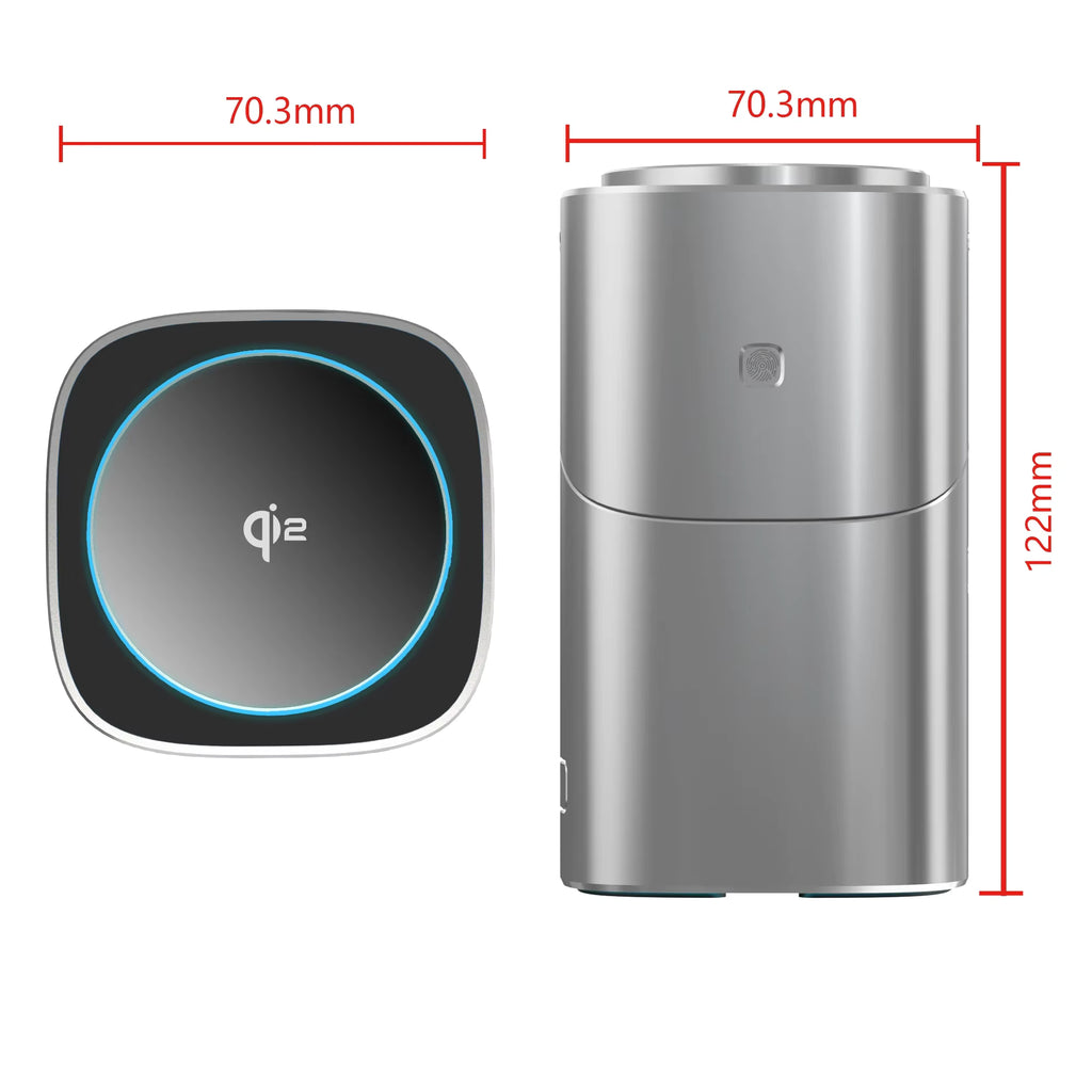 Qi2 3-in-1 Magnetic Wireless Charger with Touch Control & Electric Rotation | Fast Charging Dock for iPhone, Apple Watch & AirPods | Compatible with Samsung Devices