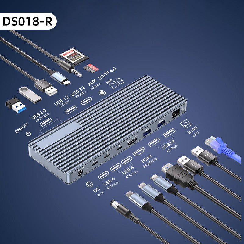 Thunderbolt 4 Docking Station — USB4.0 Desktop Hub with 8K Display Output, Compatible with MacBook and Thunderbolt 4 Laptops
