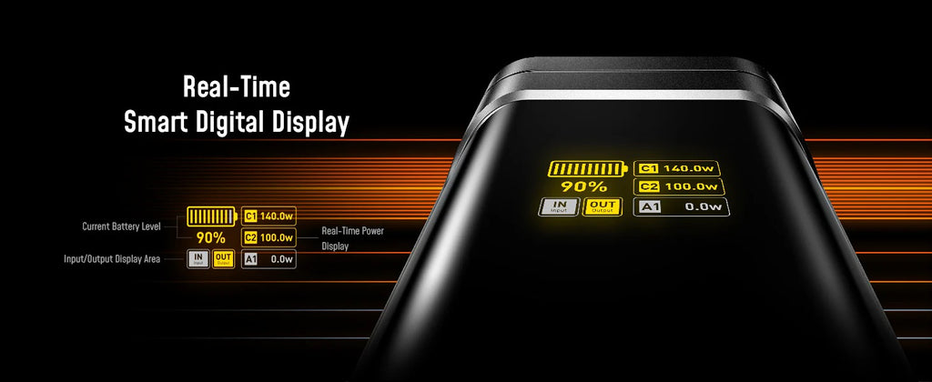 AOHI Future Starship 27600mAh Power Bank – 240W PD 3.1 Fast Charging Portable Charger for Laptops, iPhones, iPads & MacBooks