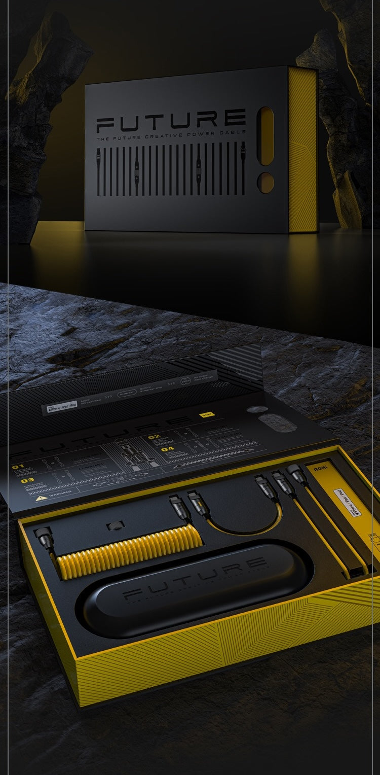 AOHI Fast Charging Cable Splicing Wire Spring Data Cable PD3.1 Suitable for Apple MFI Certification 140W