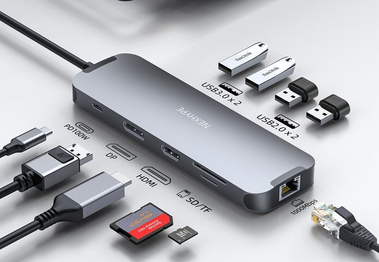 Type-C Thunderbolt 4 Docking Station with DP & Power Supply | 4K@60Hz Multi-Port USB-C Dock