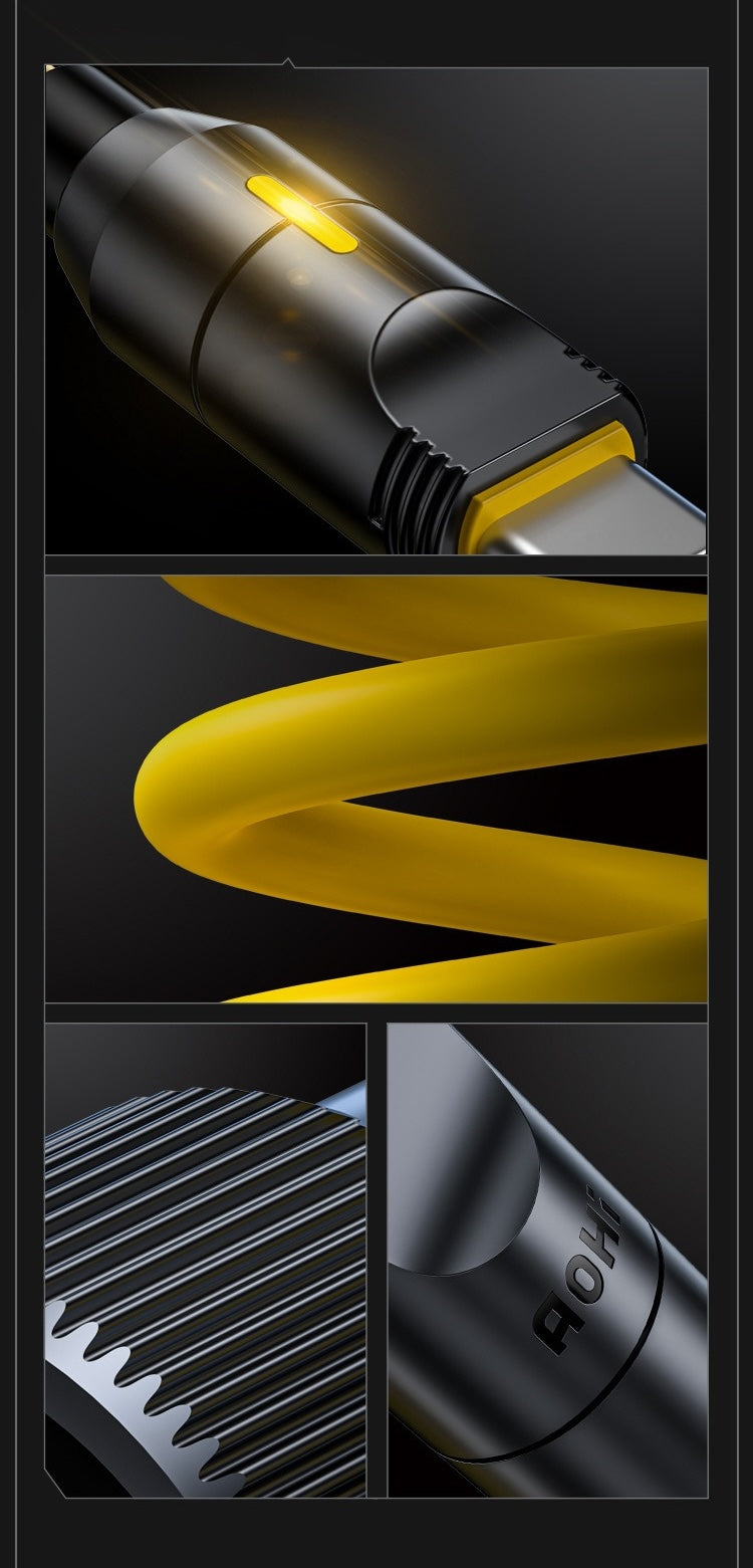 AOHI Fast Charging Cable Splicing Wire Spring Data Cable PD3.1 Suitable for Apple MFI Certification 140W