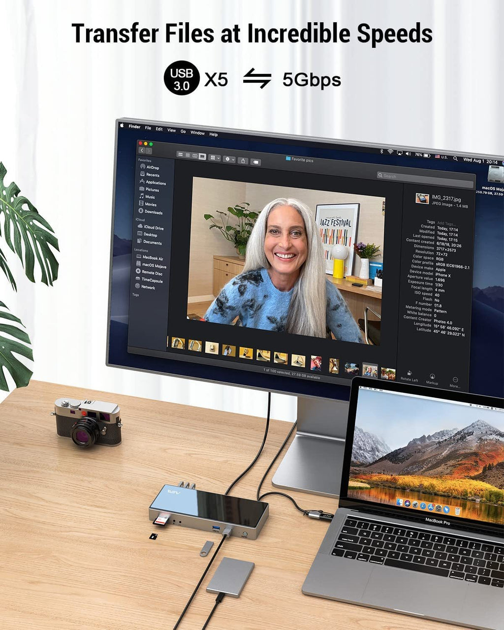IVIIN 16-in-1 USB-C DisplayLink Docking Station – 5K Single Display / 4K Dual Monitor Support, Works with Multiple Systems