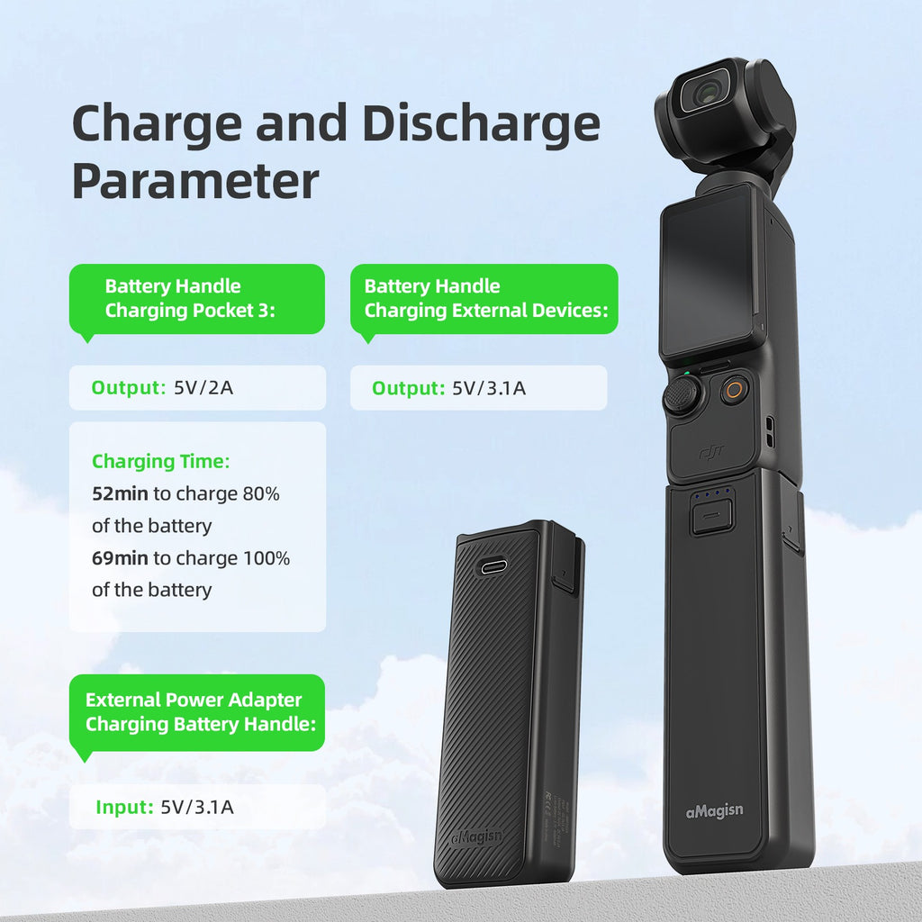 AmagisN Fast Charging Power Bank for DJI Osmo Pocket 3