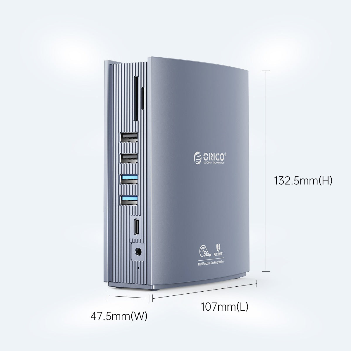ORICO CDH-15N 15-in-1 Type-C Docking Station | 4K Dual Display | 100W PD Charging | USB 3.0 Hub with HDMI, DP, RJ45, SD/TF, and Audio Ports